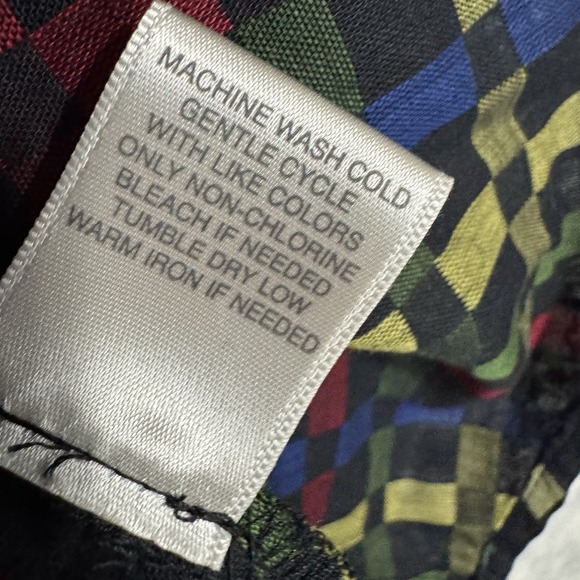 Y2K Christopher & Banks Rainbow Peplum Button Down Top Size L‎ P Cropped Teacher - Picture 10 of 15